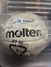 Pallone volley/pallavolo in pelle bianca MOLTEN IV58L SOFT TOUCH