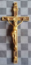 ANTICO CROCIFISSO - BRONZO E LEGNO CM 18