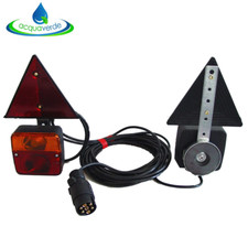 KIT FANALI POSTERIORI SET LUCI MAGNETICO STOP CARRELLO RIMORCHIO TRATTORE AUTO
