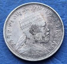 MONETA ARGENTO COIN ETHIOPIA ETIOPIA ¼ BIRR 1/4 MENELIK II° 1889 (1897) - ፲፰፻፹፱