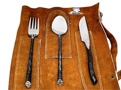 Set posate forgiato campeggio - set,
