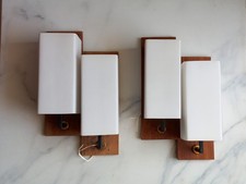 Coppia Applique Anni 60 Teak E