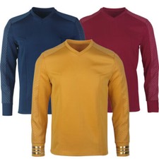 For Strange New Worlds Captain Pike Gold Uniformi Flotta Stellare Blu Rosso Top Shirts