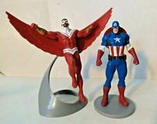 CAPITAN AMERICA e FALCON  2 figure statuine PVC MARVEL DISNEY AVENGERS