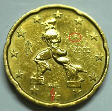 20 CENTESIMI REPUBBLICA  ITALIA  ANNO 2002 ERRORE DI CONIO