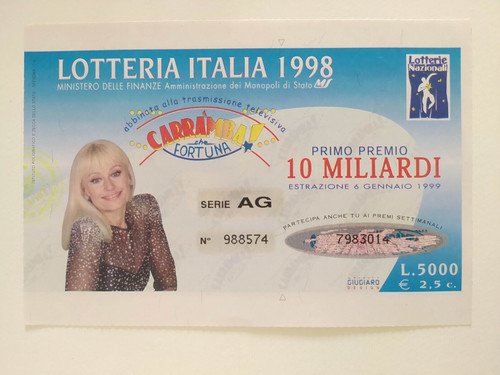 114 biglietto lotteria - 114°,