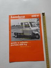 Innocenti Lambro 600 V motocarro depliant originale ITALIANO brochure
