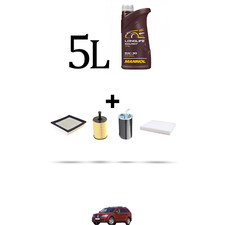 HOFFCAR Kit tagliando 4 FILTRI e 5L OLIO per Dodge Journey 2.0 Crd 103kw dal 200