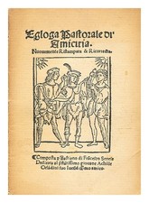 Bastiano Di Francesco Senese Egloga Pastorale Di Amicizia 1543 Paperback