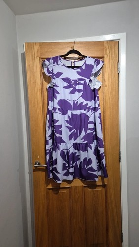 Abito smocked stampa foglia