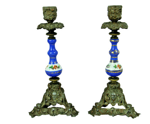 Coppia candelabri antichi - candelabri,