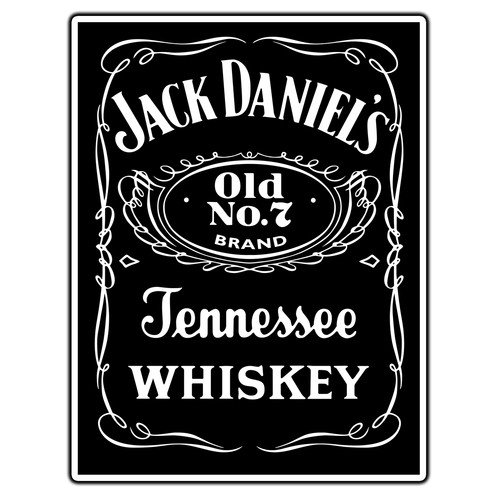 Adesivo jack daniels - jack, nero