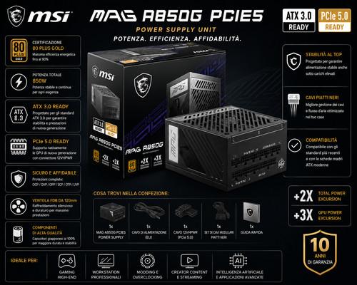 Msi mpg a850g - a850g, pcie5