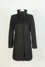 Giacca trench donna nero lana