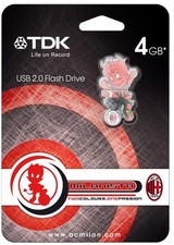 CHIAVE CHIAVETTA CHIAVETTE USB PENDRIVE MILAN 4GB 4 GB MASCOTTE DIAVOLO 2.0