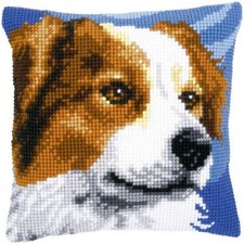 Diy Needlepoint Cross Stitch "Border Collie" Embroidery Kit Unprinted Сanvas