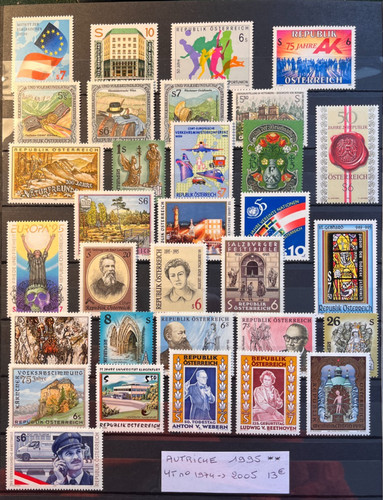 Timbres autriche 1995 - timbres, yt