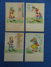 LOTTO 9 CARTOLINE ILLUSTRATE-BAMBINI E BAMBINE-FIRMATE MARIA PIA-ANNI '40/'50