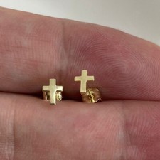 Originale 9CT Oro Giallo Croce