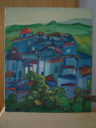 Quadro olio tela 60x50 - quadro, su