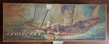 MODEL KIT IN LEGNO INDISCRET SERIE SCIABECCO FRANCESE NAVE VINTAGE INCOMPLETO