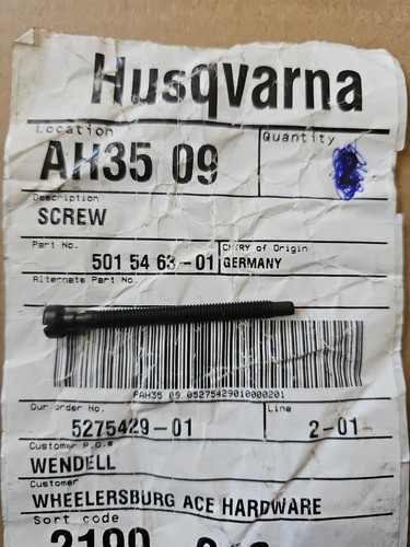 Husqvarna 501546301 vite