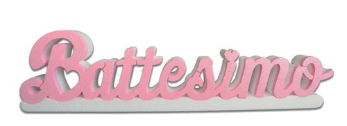Scritta polistirolo battesimo - scritta,