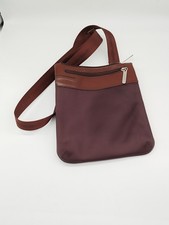 BORSELLO UOMO PIQUADRO MARRONE - PELLE e TESSUTO USATO MISURE IN FOTO 