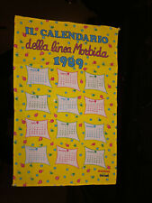 Strofinaccio panno da cucina Zucchi per Vernel. Gadget vintage calendario 1989
