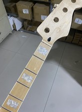 Basso elettrico tondo acciaio inox 20fret naturale manico acero jazz basso 34 pollici