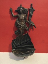 Antica acquasantiera in bronzo