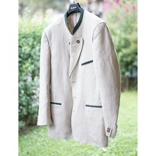 GIACCA IN LINO tg. 50/52 it. STILE TIROLESE Tauplitz Trachtenmode