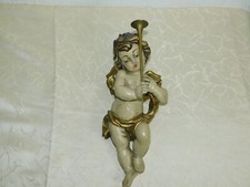 Putto In Legno Con Strumento