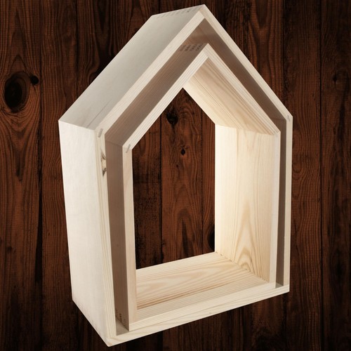 Set ripiani forma di casa - a,