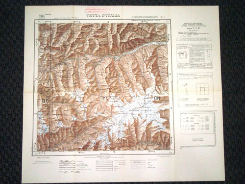 Grande carta topografica vetta - grande,