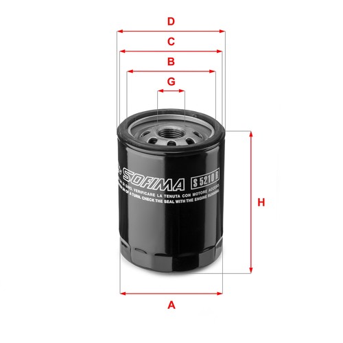 Filtro olio sofima - s, r
