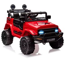 Auto elettrica Jeep Off Road per bambini con telecomando 12V Ride On Car Rosso