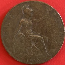 Moneta One Penny 1912 Re