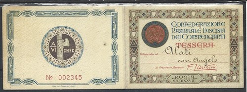 1928 tessera confederazione - 1928,