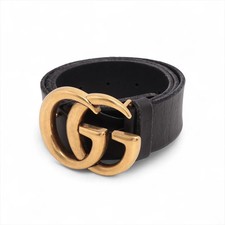Gucci 409416 GG Marmont cintura 80/32 pelle nera