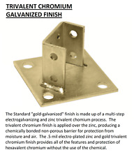 Unistrut Supporto Base Palo Quadrato, Puntone Doppio Canale Zincato 12 Fori AP235