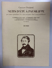 Spartito Donizetti Nuits d'eté à Pausilippe per canto e pianoforte