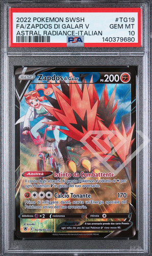 Pokémon card zapdos galar - card, di