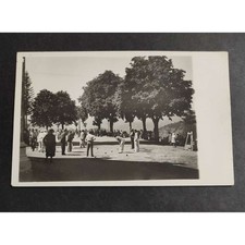 Cartolina S. Stefano d'Aveto - Il Piazzale della Chiesa - Gioco delle Bocce