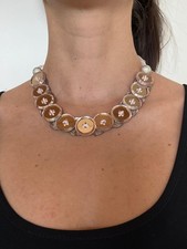Collana bottoni resina - collana, di