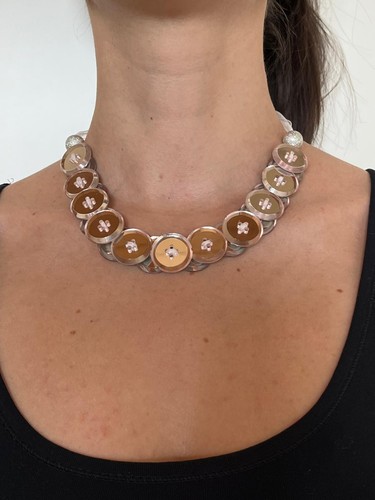 Collana bottoni resina - bottoni, in