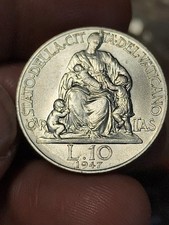10 LIRE 1947 PIO XII VATICANO