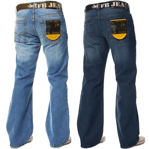 Jeans bootcut fbm uomo - jeans,
