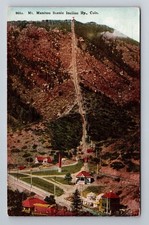 Manitou CO-Colorado, Mount Manitou Park Incline Railway, cartolina d'epoca