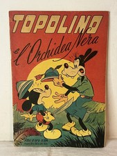 TOPOLINO e l'Orchidea Nera ALBO D'ORO n° 104 Ed. Mondadori 1948 originale Disney
